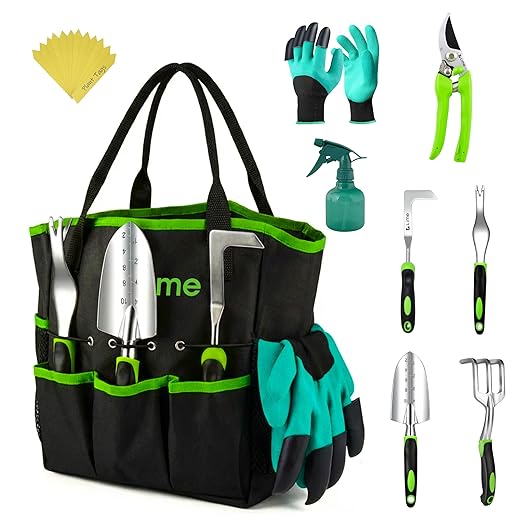 GROWIT Heavy Duty Gardening Tools - 23-Piece Gardening Gifts for Women, Men, Mom, Dad - Durable, Ergonomic Garden Tools Set