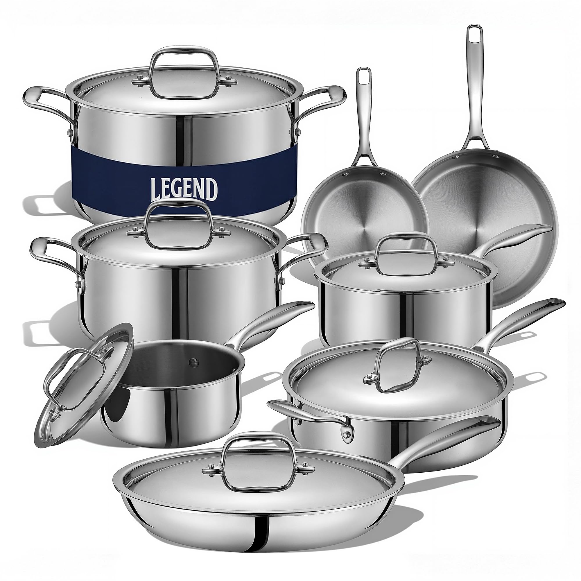 LEGEND COOKWARE 5-Ply 14-Piece Set