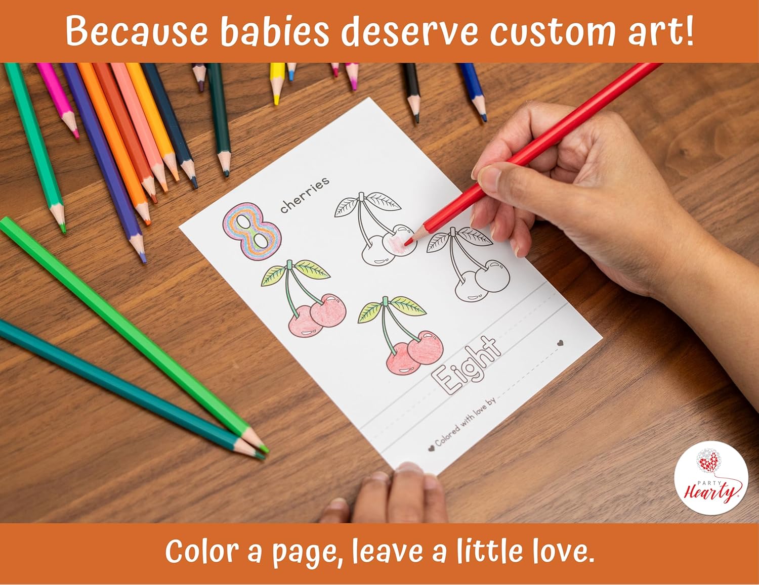 Party Hearty Baby's First ABC & 123 Book Baby Shower Activity, Guest Book Alternative with Alphabet Coloring Pages, Educational Keepsake & Activities for Guests - Baby Shower Games Craft Kit