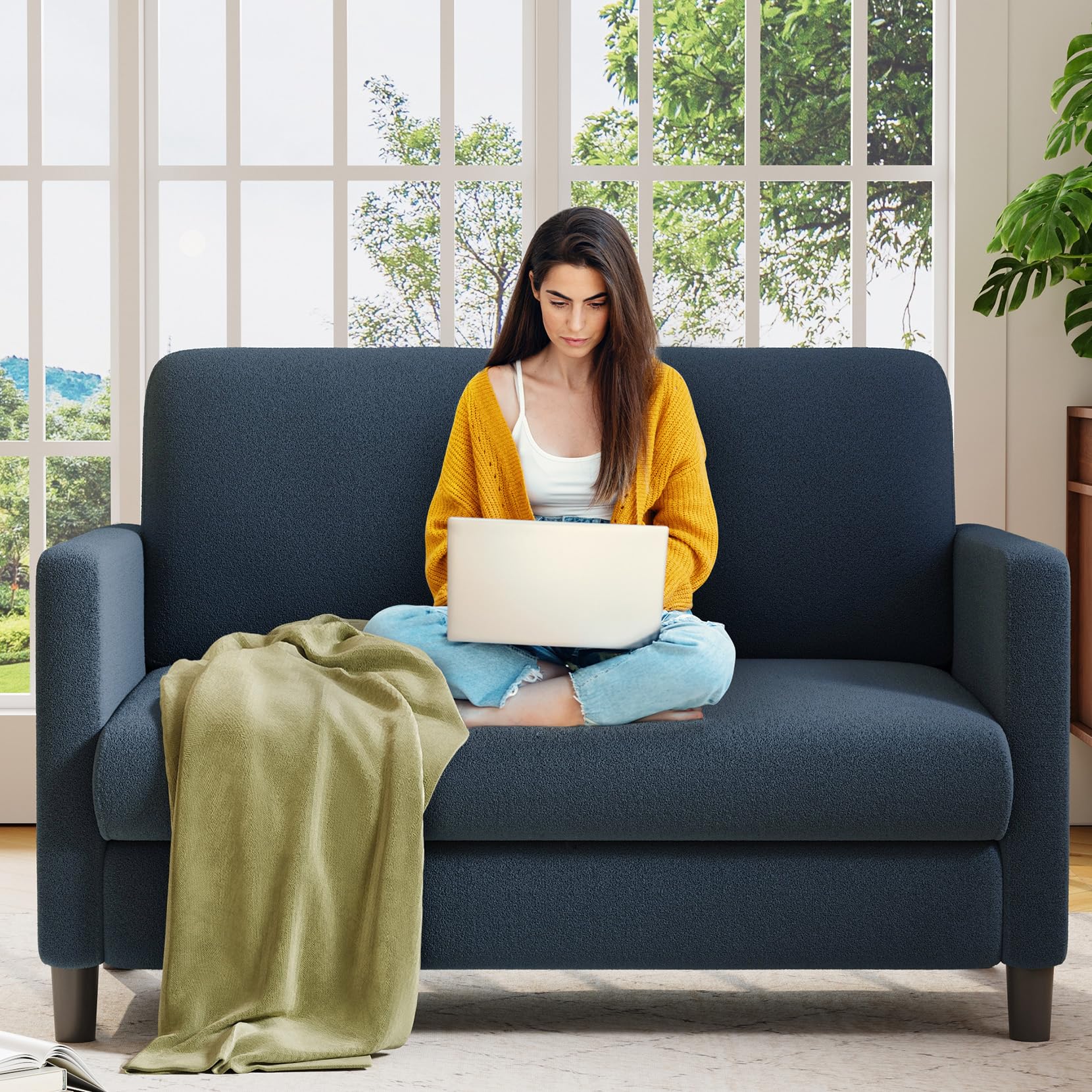 Welzona Loveseat Slate Blue