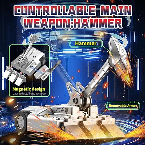 Miniatura 2 de Robots de batalla con control remoto, juguetes de lucha RC para 2 jugadores para niños, robots de lucha inalámbricos, juguetes STEM, juego