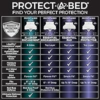 Vista 4 de Protect-A-Bed Essential - Protector de colchón tamaño individual, resistente a los ácaros, sin ruido y a los olores, 100% impermeable, lavable a