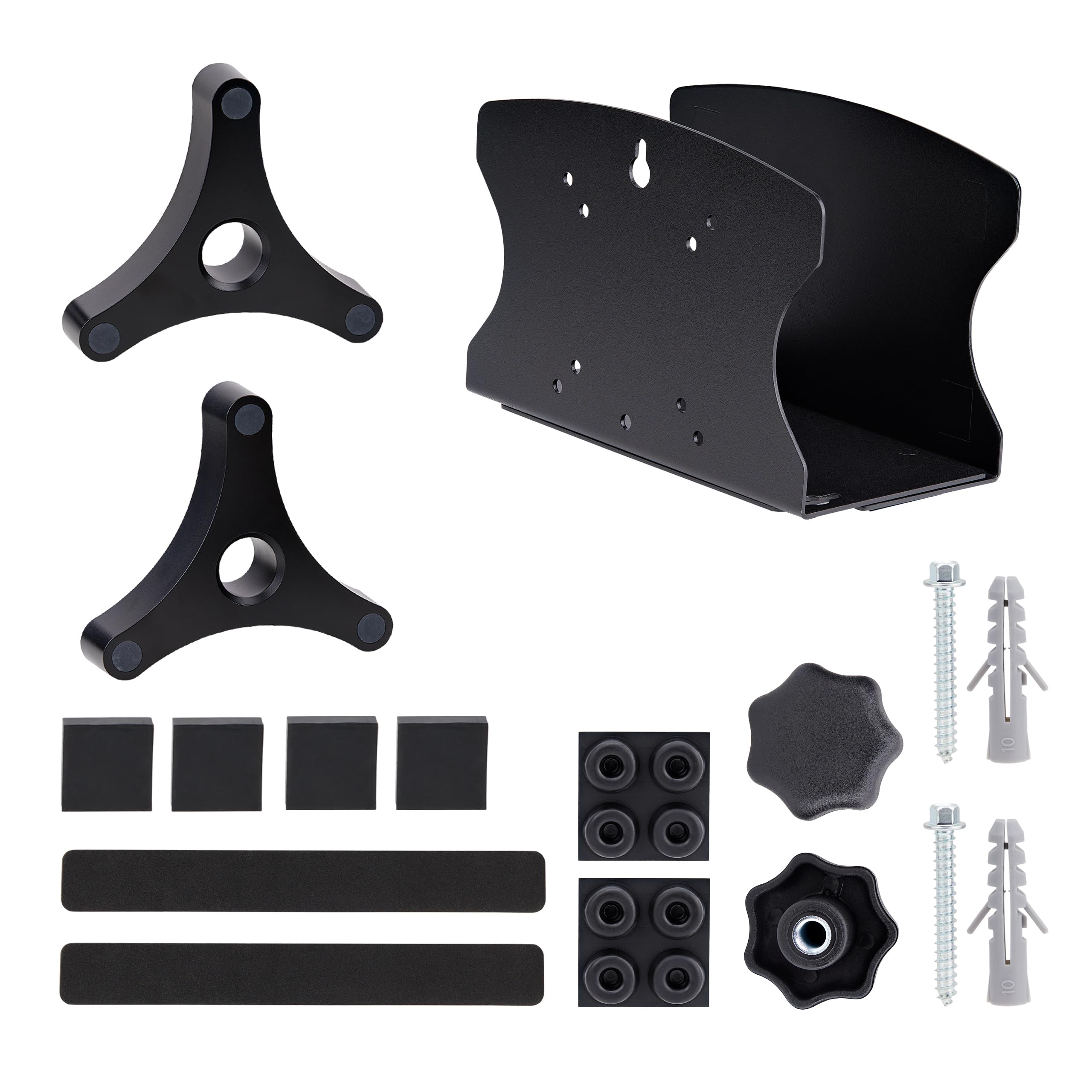 StarTech PC-Wandhalterung, bis 18kg, 50-200mm (2NS-CPU-WALL-MOUNT) | Verstellbar, Für Mini PC und Tower, Wandmontage, Werkzeuglos, Pulverbeschichteter Stahl, Platzsparend