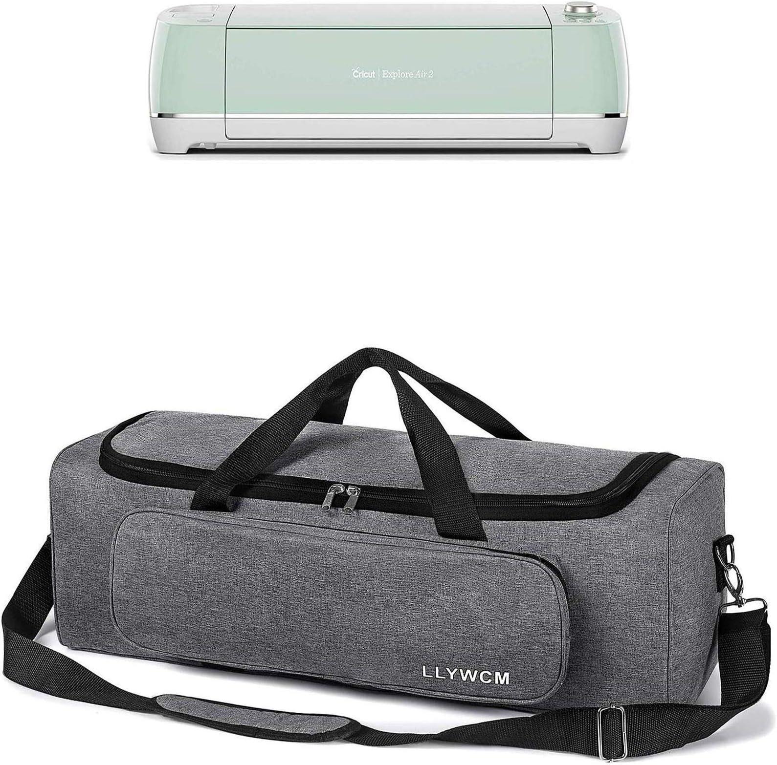 Lightweight Carrying Bag Compatible with Cricut Explore Air Cricut Maker Cricut Explore Air 2, Foldable Travel Tote Case for Die-Cut Machines Accessories and Supplies (Gray)