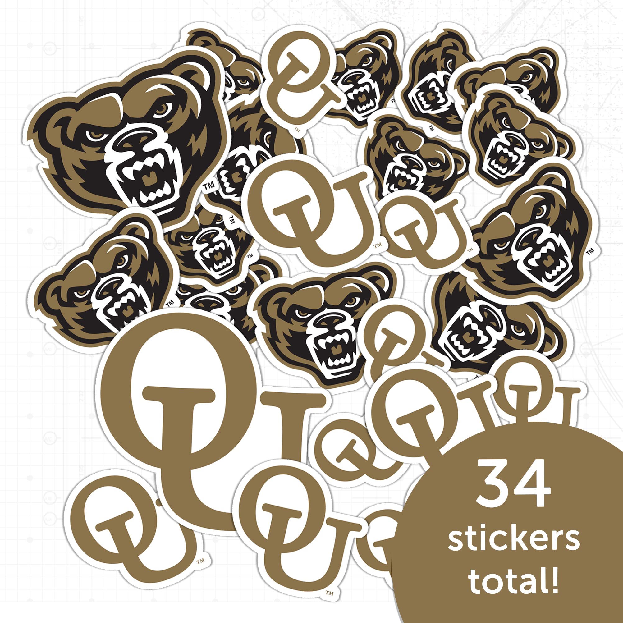 Oakland University Sticker Pack - Full Sheet Vinyl Decals | Laptop, Water Bottle, Car, Scrapbook Decor - View #6