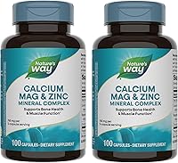 Vista 8 de Nature's Way Calcium Magnesium & Zinc Mineral Complex, Supports Bone Health & Muscle Function*, Immune Support*, 765 mg per 3-capsule serving
