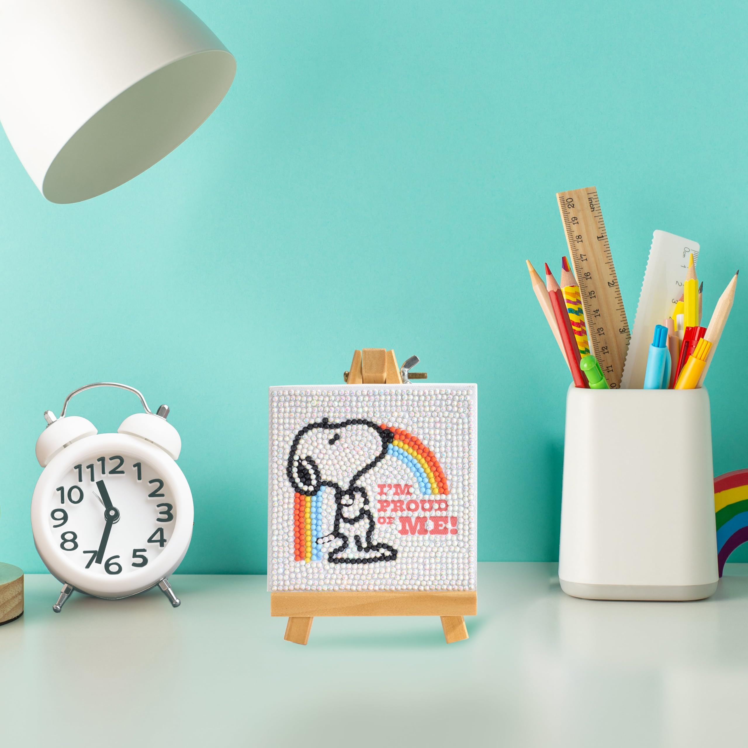 DIAMOND ART CLUB Easel - Snoopy, Diamond Painting Kit, Fun DIY
