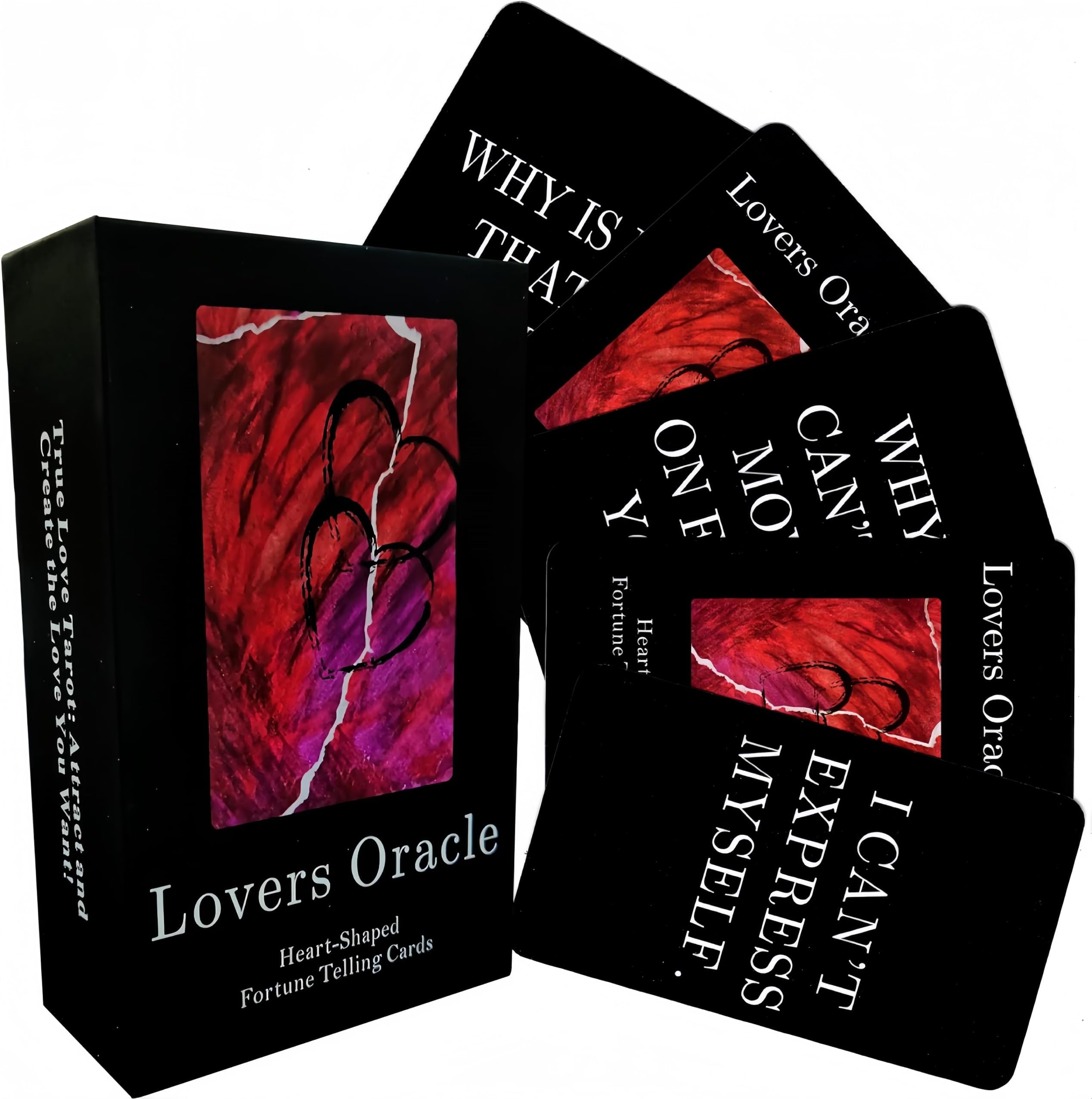 MAKABEE Love Oracle Cards,Tarot Cards for Beginners,80 Twin Flame Oracle Deck, Deck Make Love Romantic,Tarot with Message on Them.