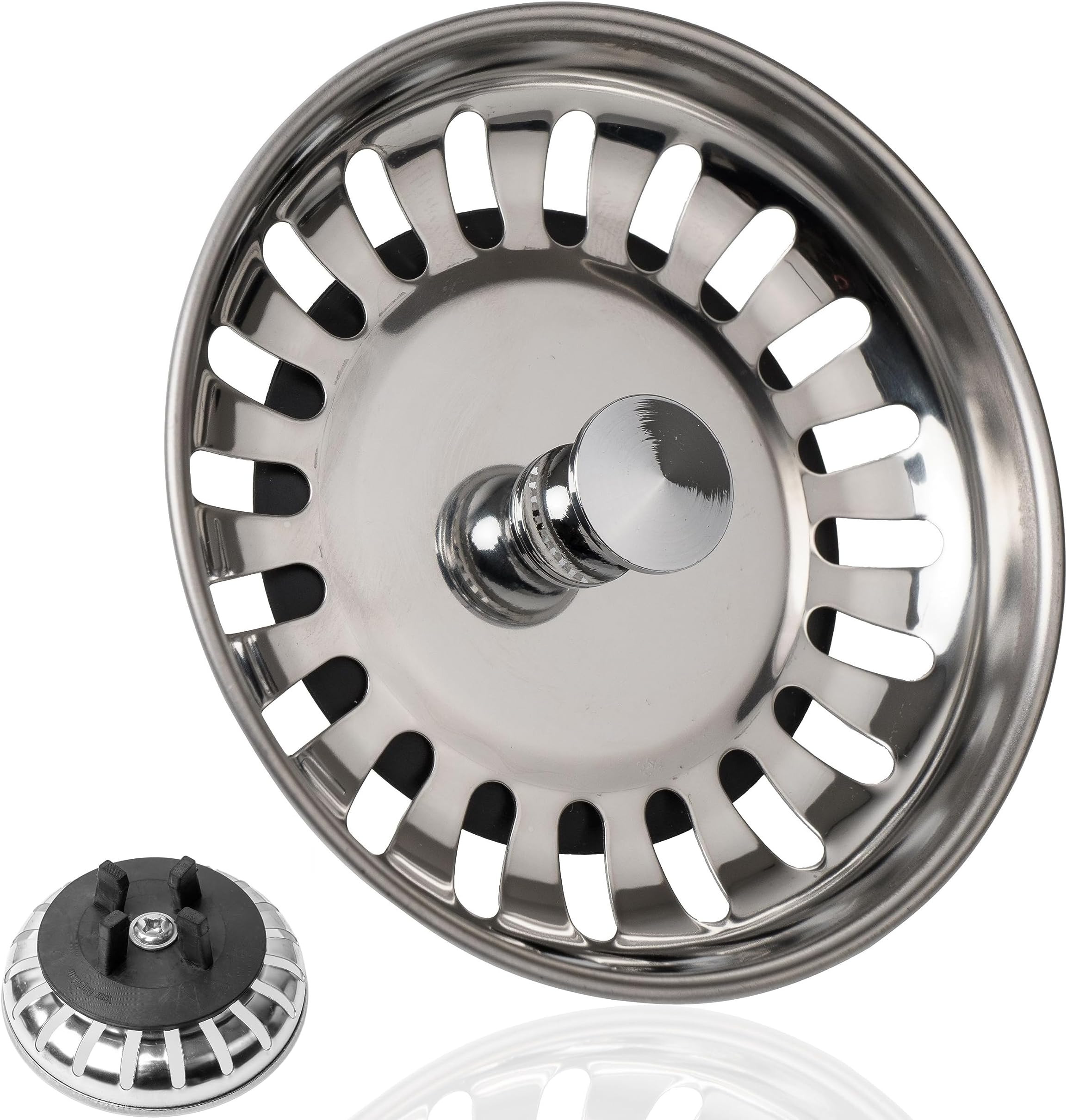 Sink Strainer Basket, 1 Set, Ø 3.15", Compatible with IKEA Siphon ATLANT and DOMSJÖ, Strainer