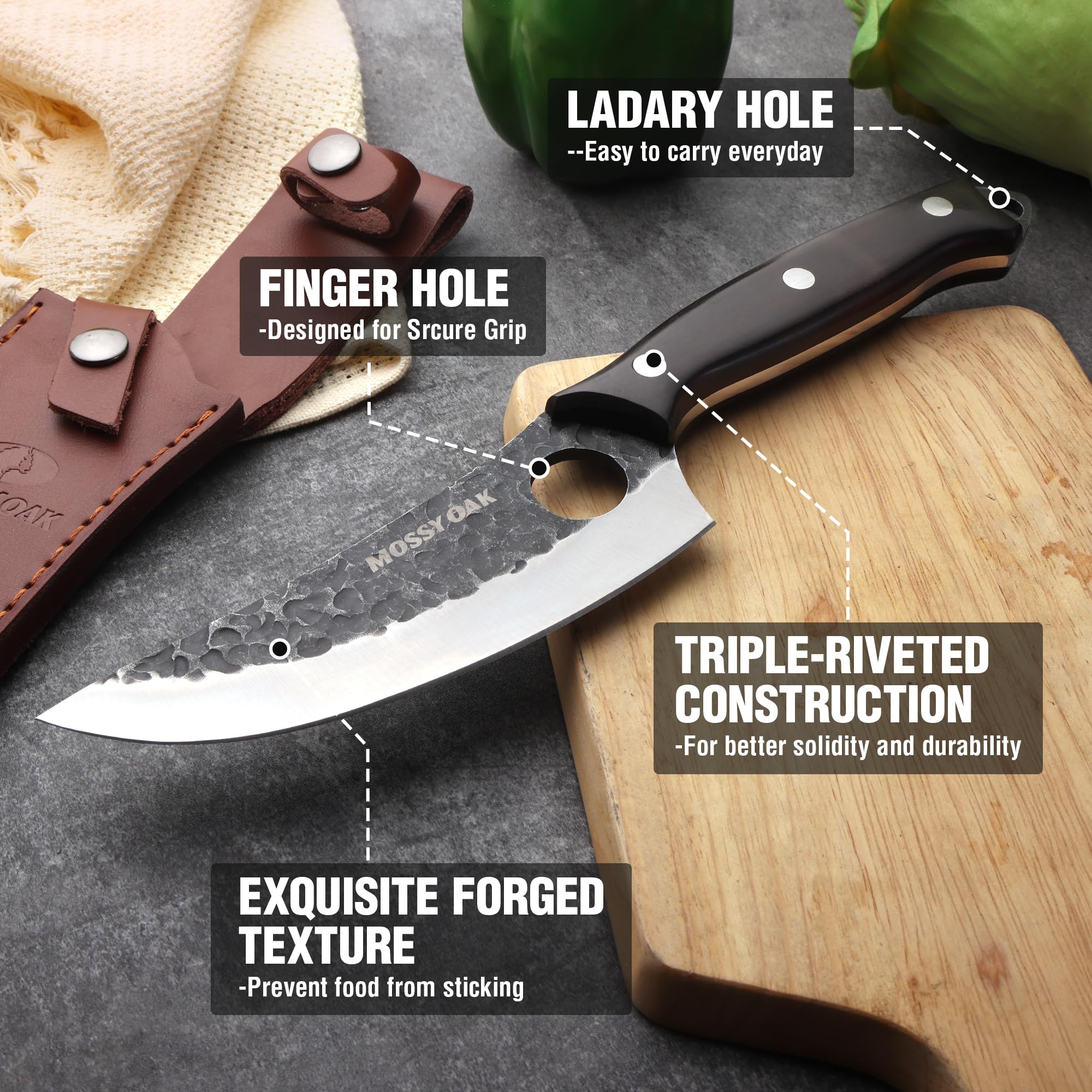 Mossy Oak Chef Knife - Durable Kitchen Knife -6