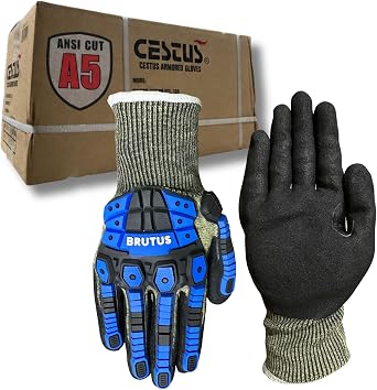 Cestus 3004, Nitrile Coated Impact Gloves, ANSI Cut A5, Touchscreen