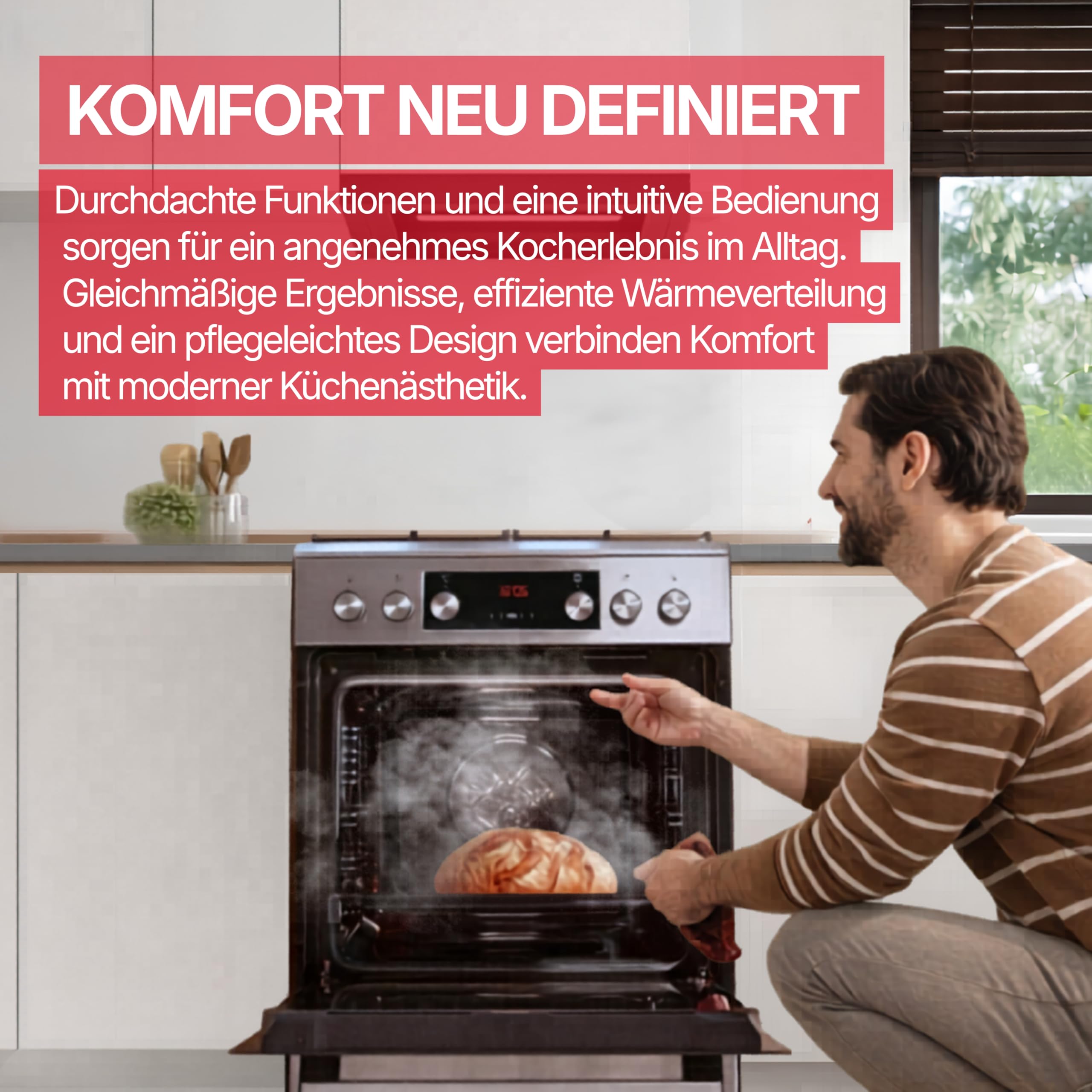 Amica Einbaubackofen 60 cm 77 l XXL‑Garraum 11 Backofenfunktionen Schnellaufheizung Seitengitter Steam Clean CoolDoor3 SensorControl Timer ABE 94410 S – einbaubackofen schwarzglas
