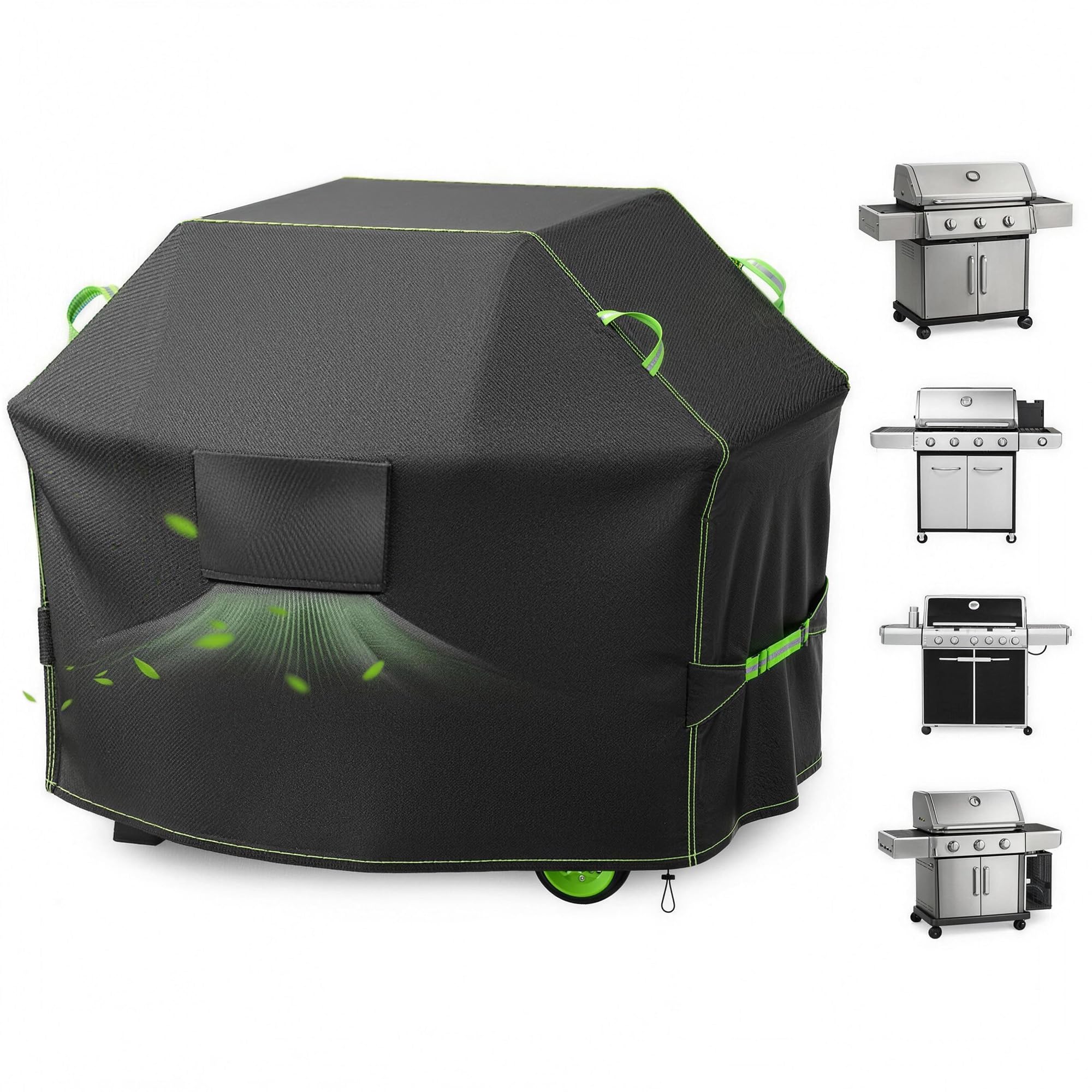 ZORQ BBQ Grill Cover for Enders Kansas 3 SIK Profi Turbo 2015-2020, Outdoor Grill Cover Windproof BBQ Protection Cover with Adjustable Straps for Outdoor Barbecue Gas Charcoal