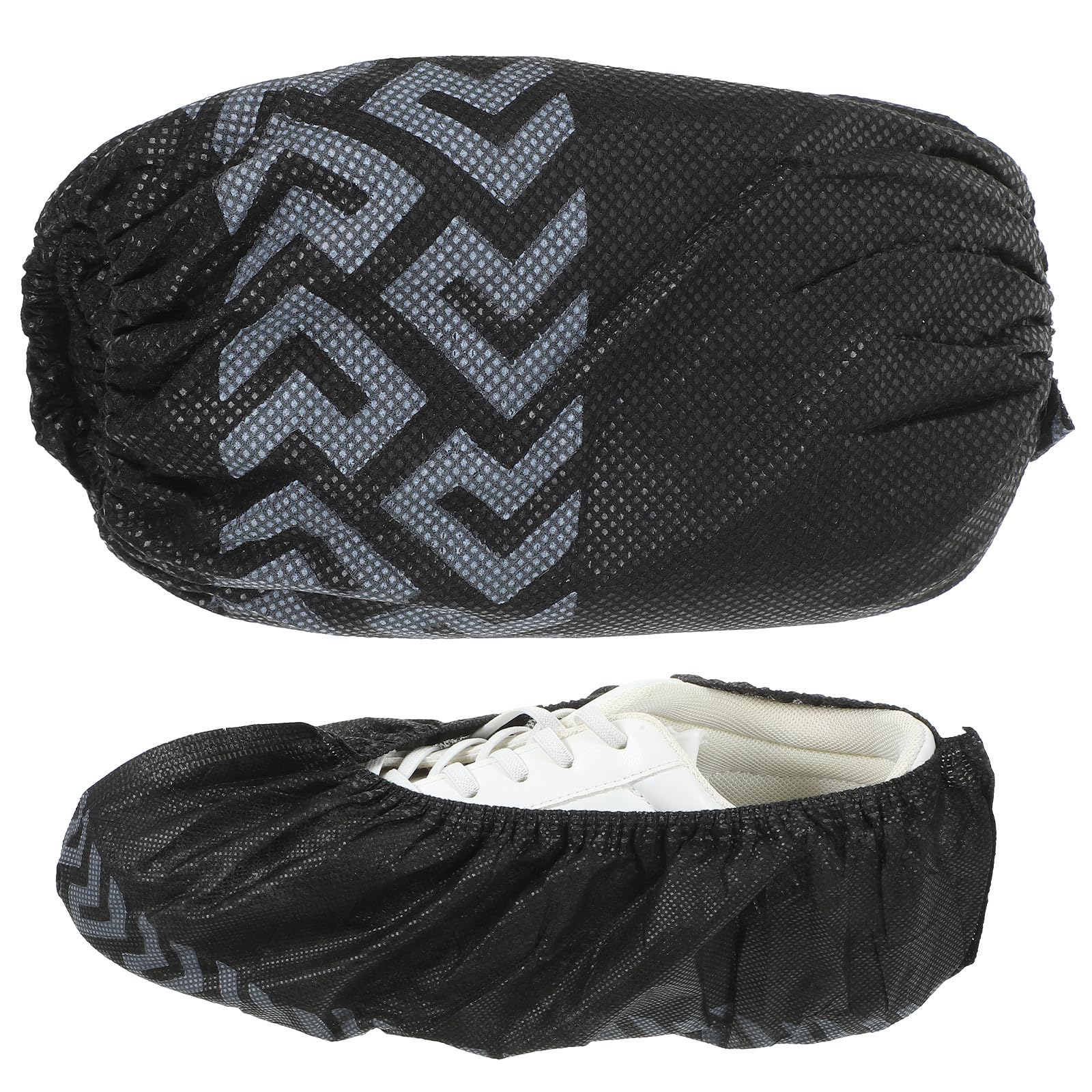 VALICLUD Fundas para Zapatos Desechables Negras, Antideslizantes y Transpirables, sin Tejer, Gruesas de 530 G, 100 Piezas para Uso Doméstico, Oficina y Viaje