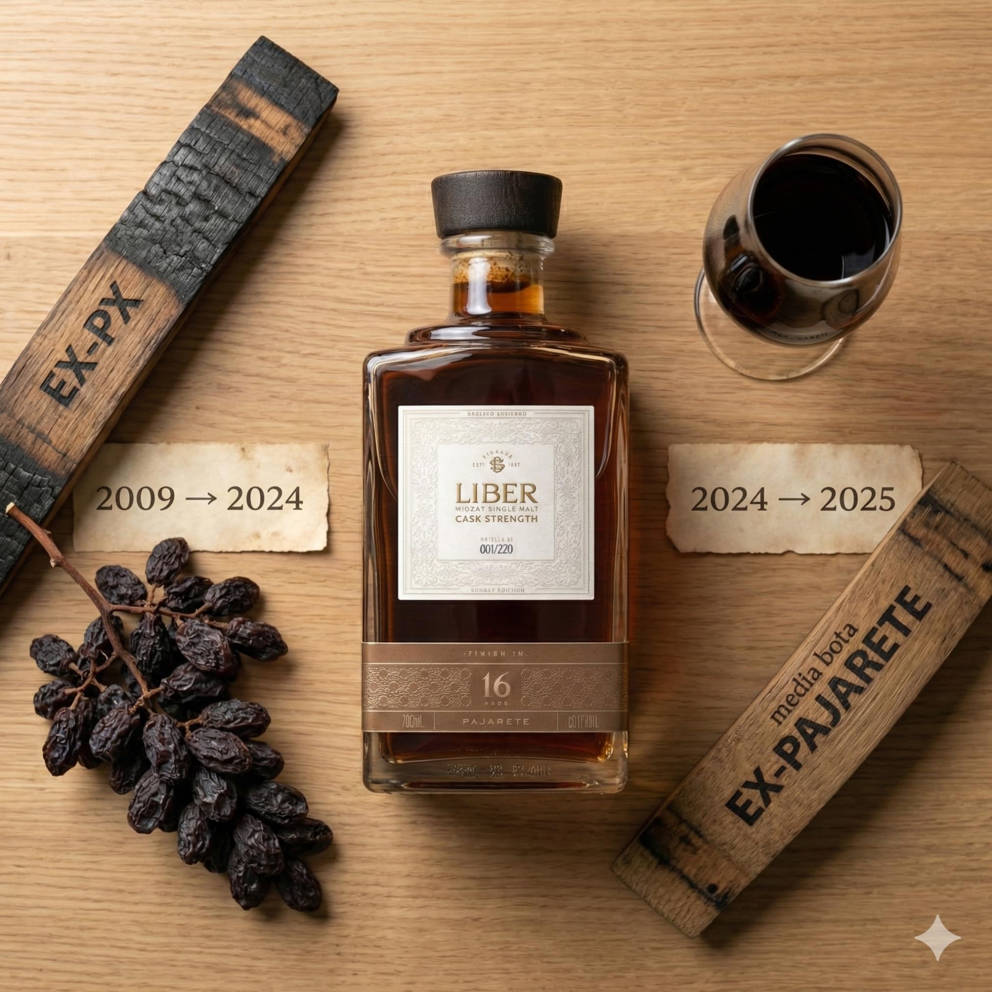Whisky Premium 16 Años Cask Strength - Single Malt Español | 60% Vol | Edición Limitada Whisky para regalar