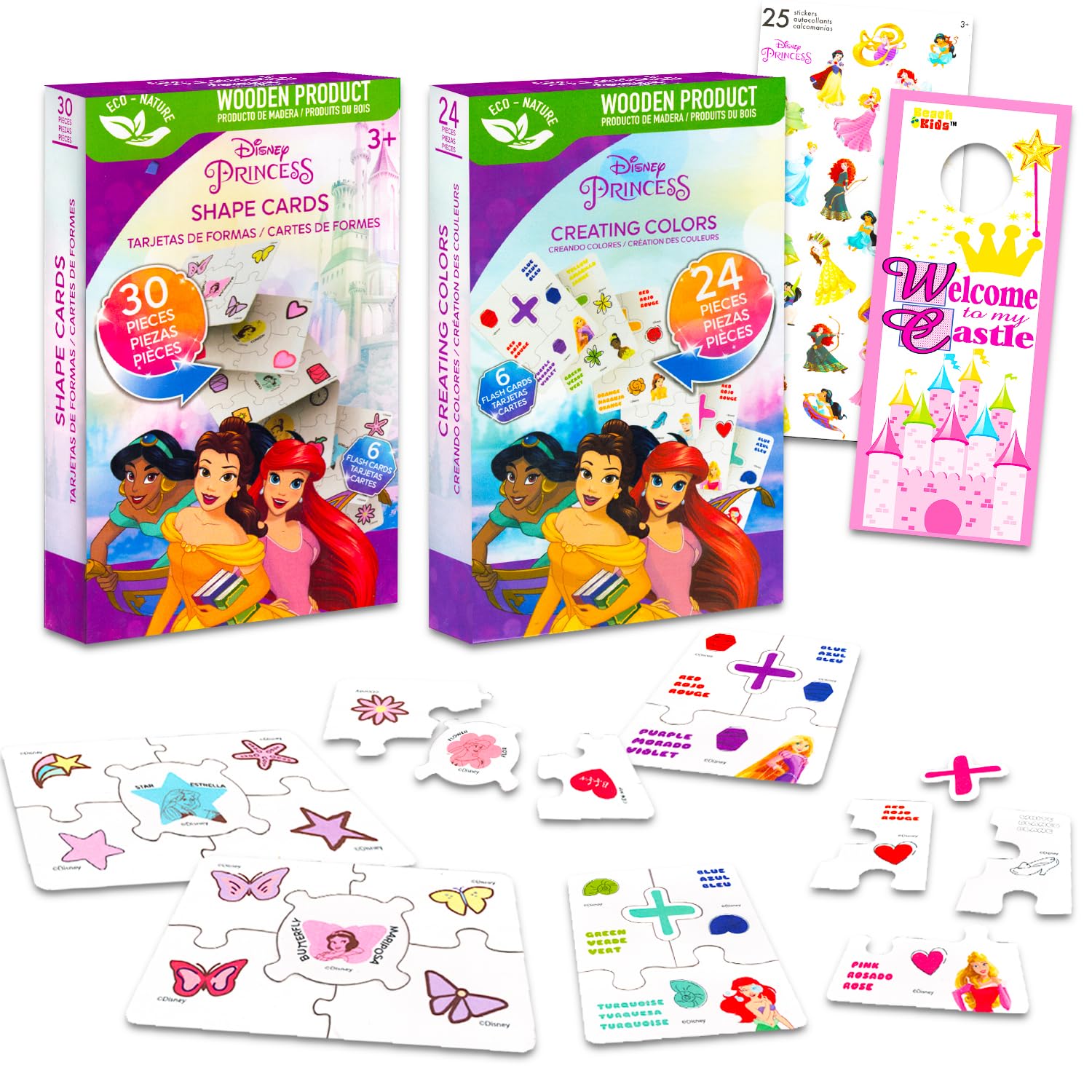 Amazon.com: Disney Princess Puzzle Pairs Flash Cards - Bundle of