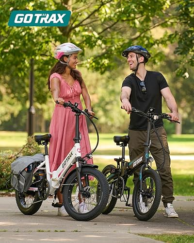 Miniatura 9 de Gotrax Bicicleta eléctrica plegable de 20 pulgadas con 55 millas (Pedal-assist1) por batería de 48 V, potencia de 20 Mph por 500 W, pantalla LCD