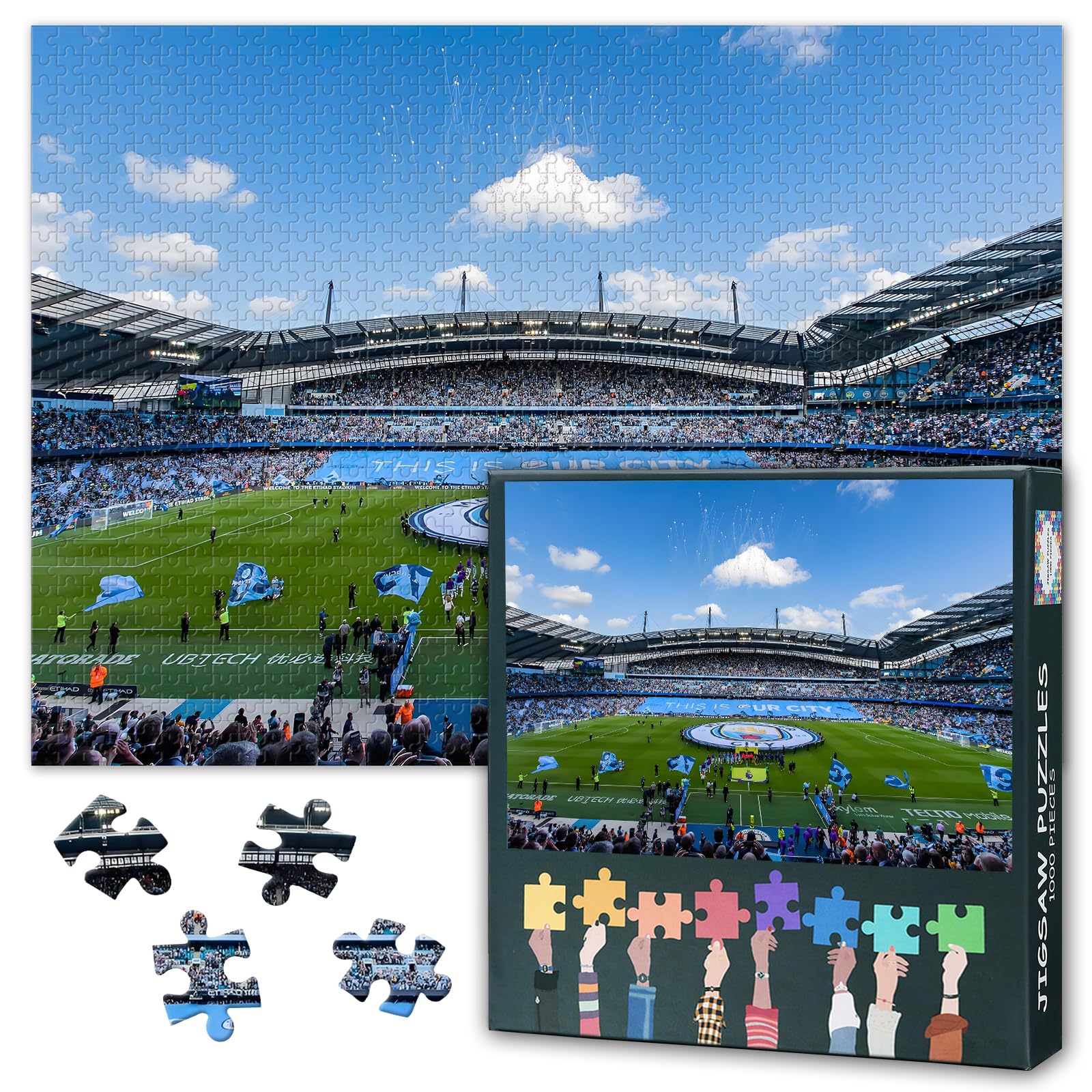 Etihad Football Stadium Manchester 1000 Piece Puzzle