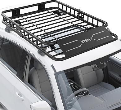 46"X 36" Universal Roof Rack Carrier Basket,200 Lbs Capacity Luggage Holder Basket,Heavy Duty Rooftop Cargo Carrier with Extension for Car, SUV & Pickup, Durable Steel, Easy Install, Spacious Storage