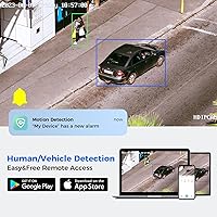 Vista 5 de [Vista amplia de 121°] Sistema de cámara de seguridad Hiseeu 4K PoE, 8 cámaras PoE de 5MP para exteriores e interiores, detección de humanos