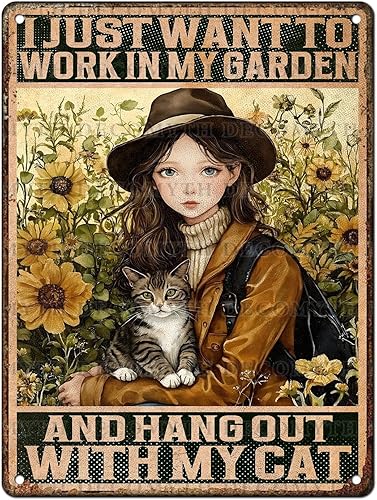 Miniatura 63 de Cartel de metal vintage de libélula retro DecoMyth, divertido cartel de pared con texto en inglés, para cafetería, oficina, bar, club, baño, granja,