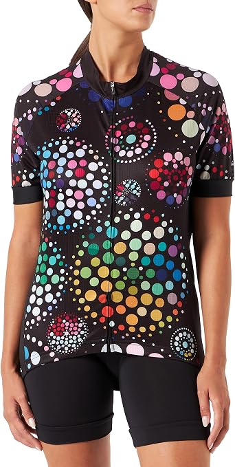 Women's Cycling Jersey Short Sleeve Road Bike Shirts Summer Mountain Ladies Biking Jersey Bicycle Tops with 3 Pockets CF2206