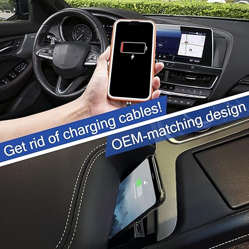 Miniatura 2 de CarQiWireless Cargador inalámbrico para accesorios Cadillac CT5 2026 2025 2024 2023-2020, almohadilla de carga inalámbrica de teléfono para consola