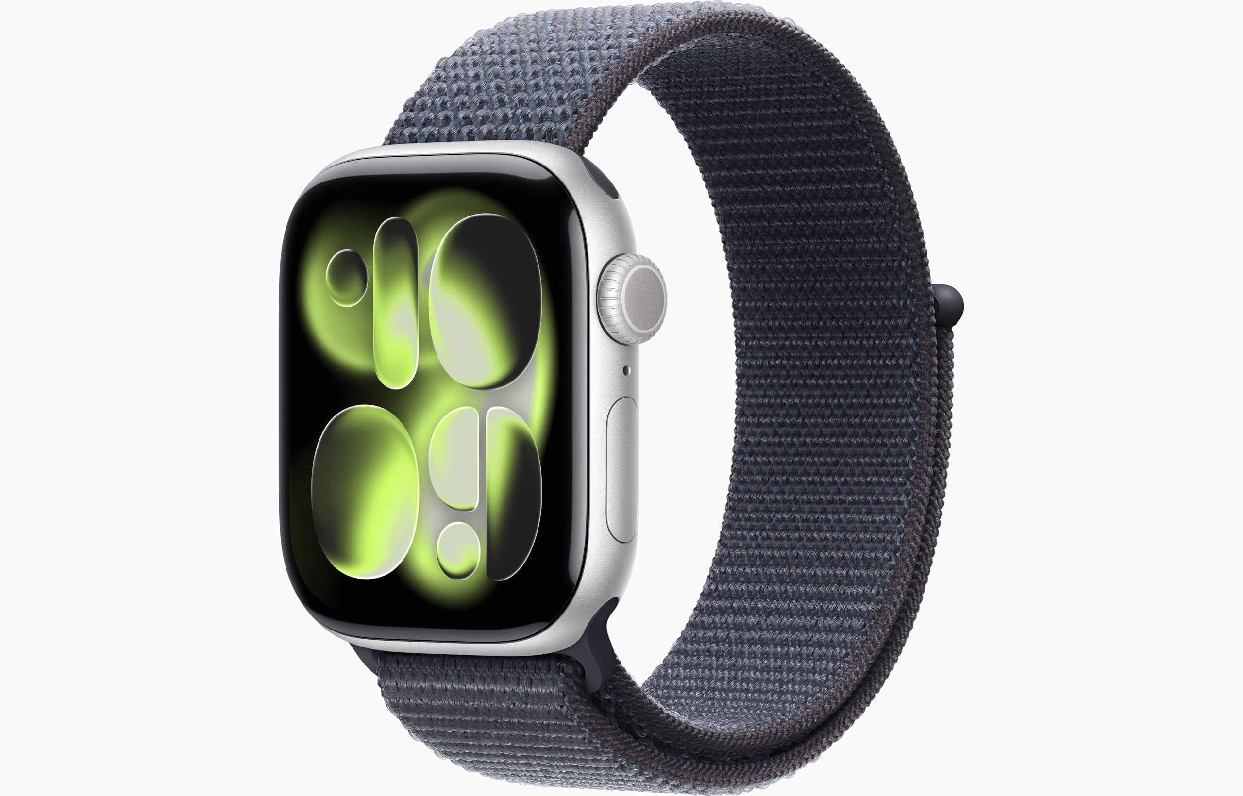 Apple Watch Series 11 [GPS + Cellular, 42mm] Silver Aluminum Case with Anchor Blue Sport Loop Band, One Size (Renewed)
