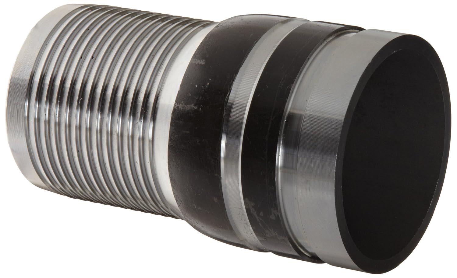 Dixon STV35 Unplated Steel Shank/Water Fitting, King Combination Nipple with Grooved End, 3" Hose ID Barbed