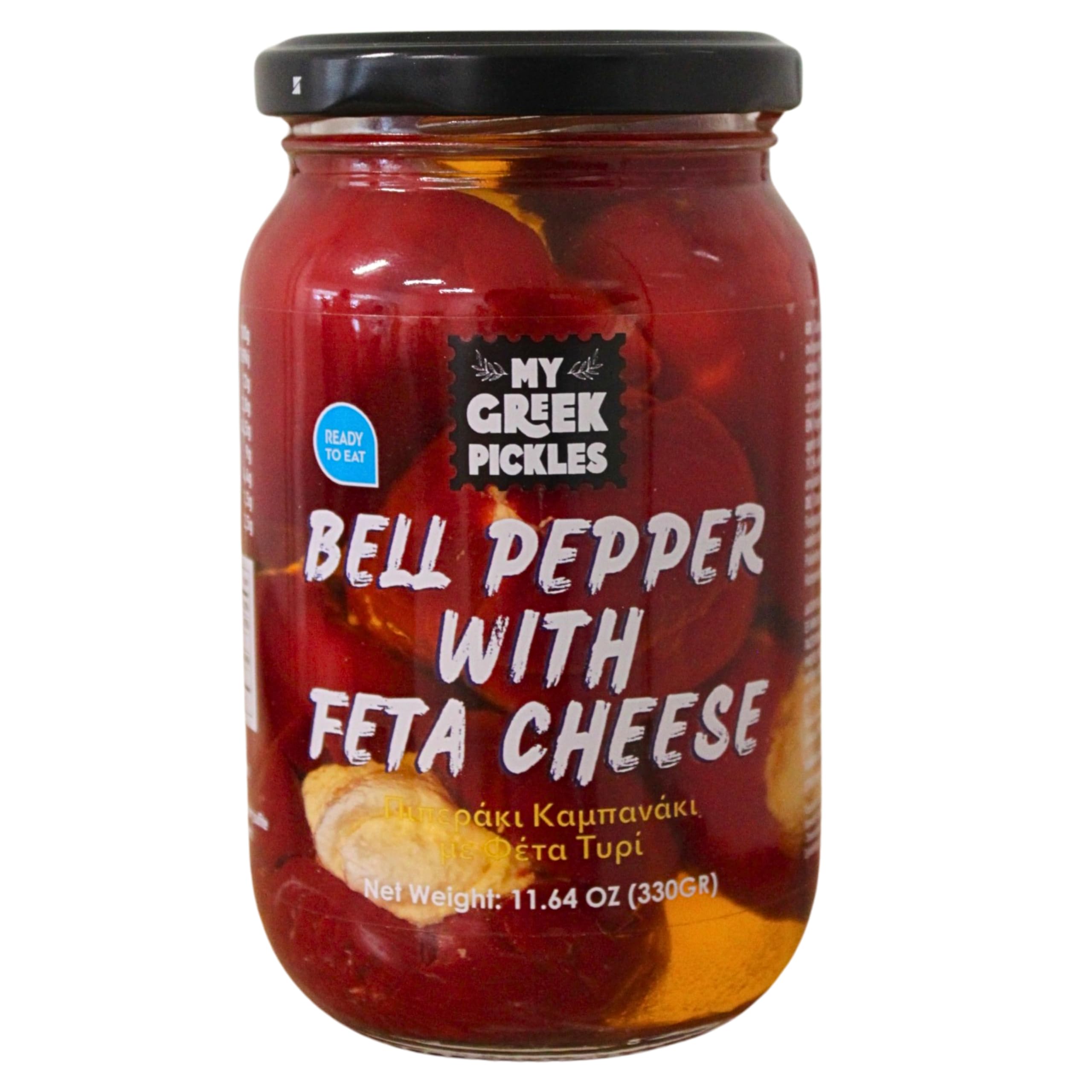 My Greek Pickles Bell Pepper stuffed with Feta Cheese, Pack of 2 x 330 g (Total: 660g)