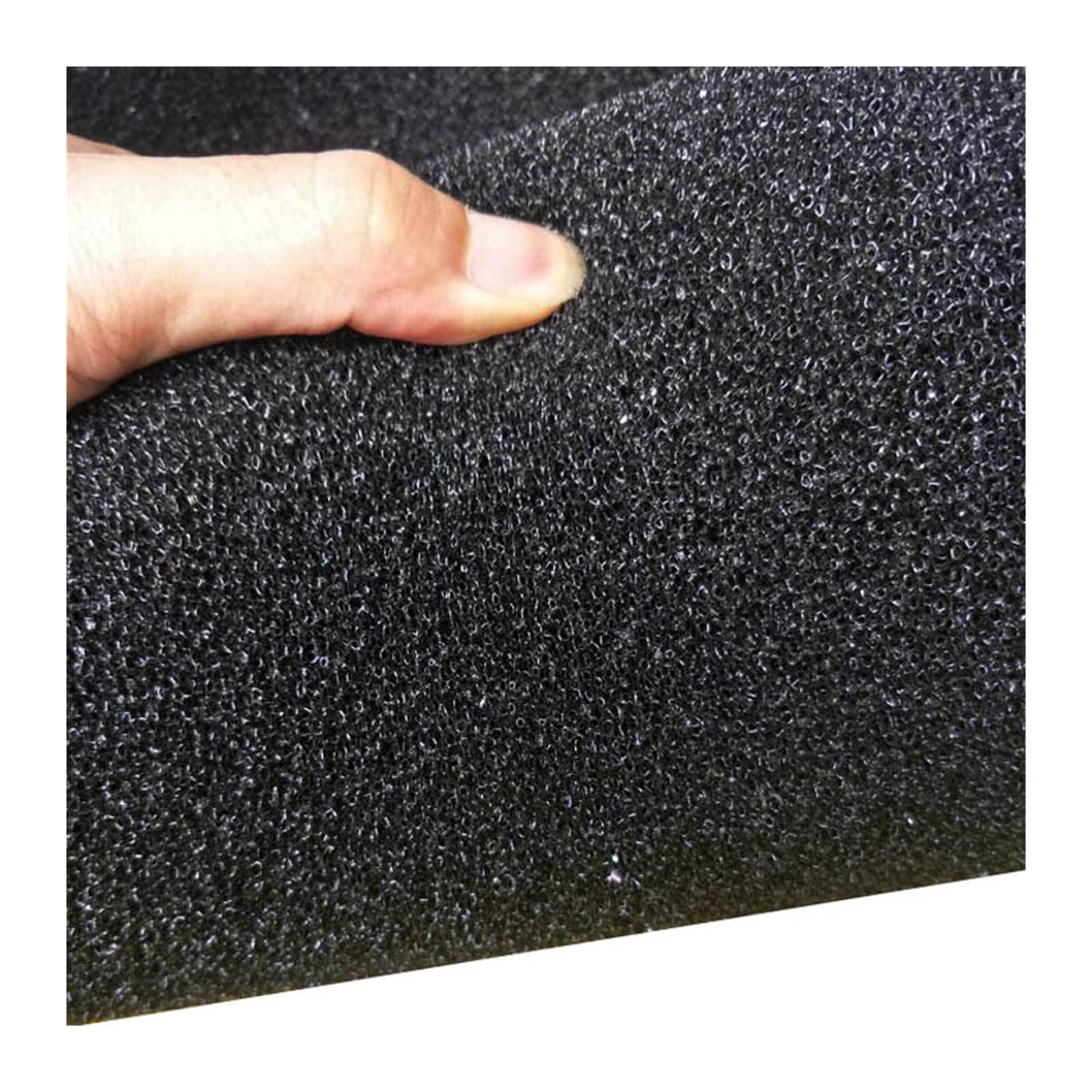 Filtro de acuario negro de algodón biofuja para pecera, medios de purificación de agua (agujero pequeño, 100 x 100 x 2 cm)