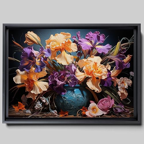 Provence Blooms, Acrylic Iris Prints, Captivating Canvas Wall Art Celebrating the Beauty of Flowers, Canvas, Art Decor