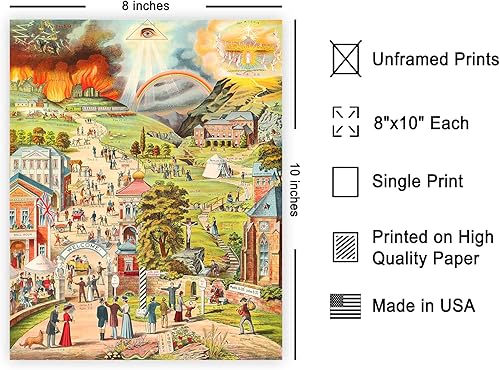 Miniatura 2 de Poster Master Póster vintage de The Broad and The Narrow Way - Impresión cristiana retro - Arte católico - Arte de Jesús - Arte religioso - Arte del