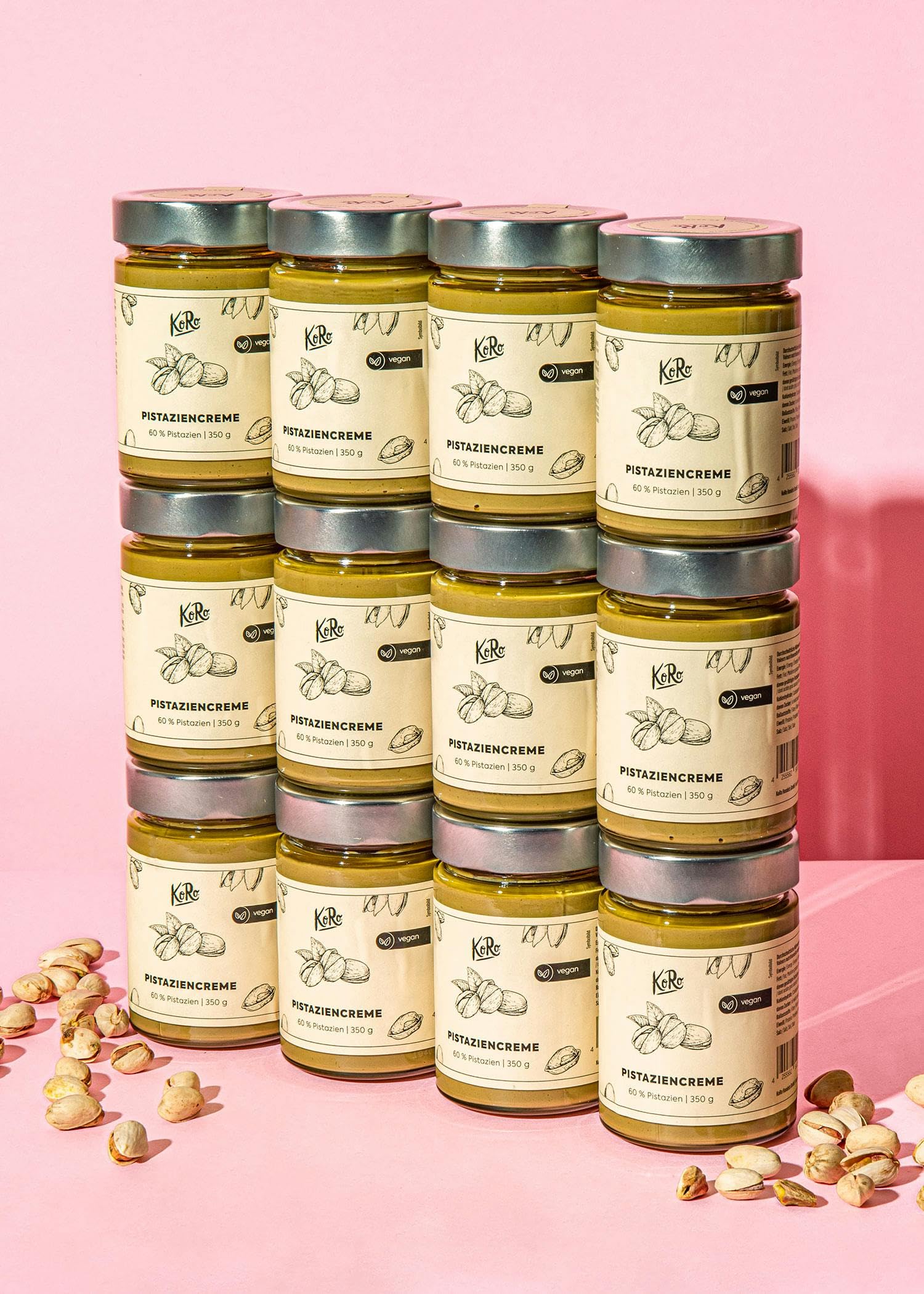 KoRo - Pâte à tartiner avec 60% de pistaches vegan 12 x 350 g