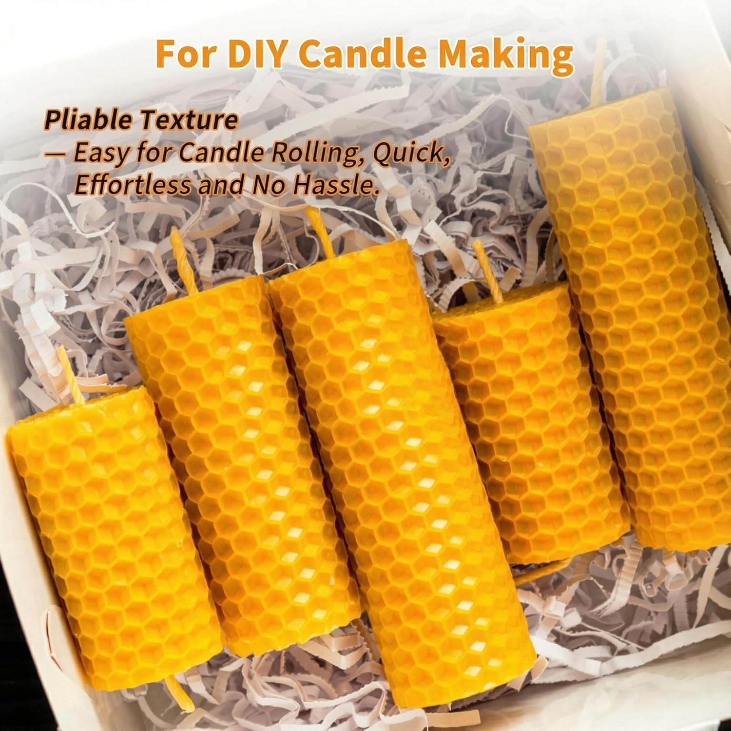 Beeswax Foundation Press Mold Silicone 1 Pack, 5.4mm Honeycomb, Non-Stick Reusable Beeswax Sheets Mold for Candle Making, Flexible and Foldable