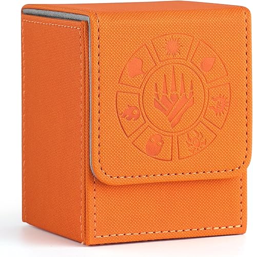 Miniatura 7 de Caja de cartas de almacenamiento MTG de más de 110 unidades, con funda para tarjetas, fundas coleccionables para Magic Commander y más (morado)