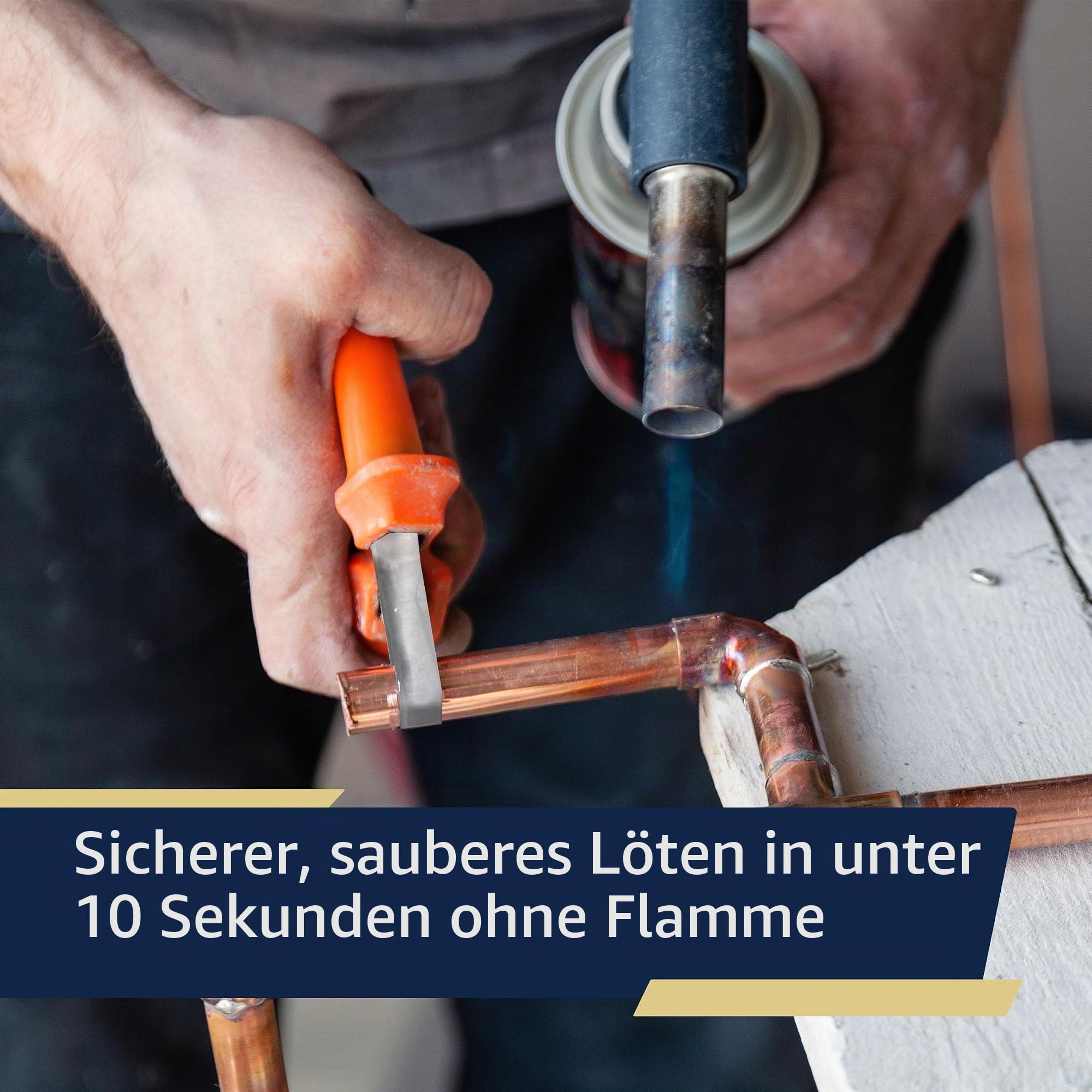 PipeMaster, Professionelles Kupferrohr-Lötwerkzeug, Keine offene Flamme, Perfekt für enge Räume, 115 V, Erwärmt bis zu 950 Grad, Schnelles Aufwärmen zwischen den Verbindungen, 1/2 Zoll Standardköpfe