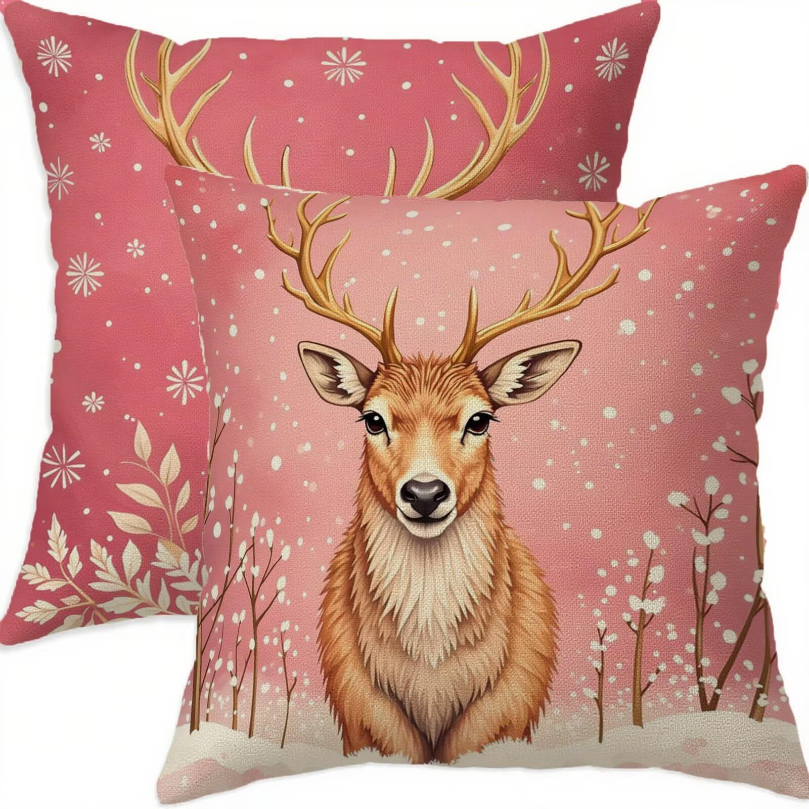Housse coussin Noël 65x65 imperméable pour sublimer votre canapé de salon