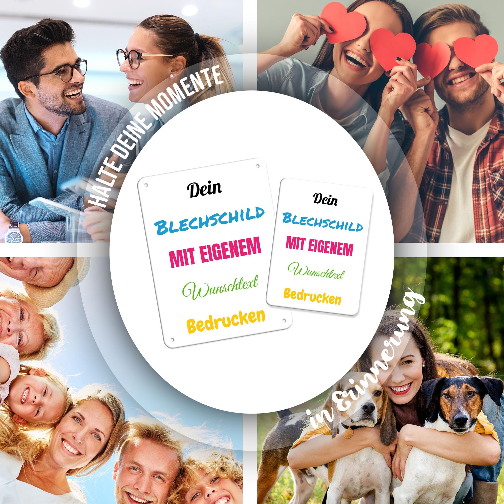 Personalisiertes Blechschild Selbst Gestalten - Metall-Poster Mit Foto & Text A5