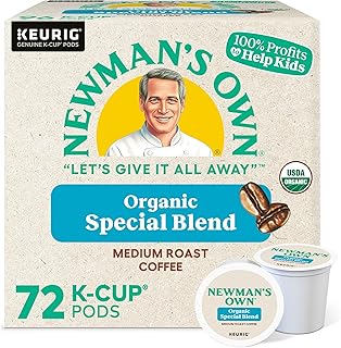 Newman's Own Organics Special Blend Keurig Single-Serve K-Cup Pods, Medium Roast Coffee, 72 Count