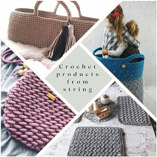 Miniatura 8 de Cordón de algodón de 0.354 in, 109 yardas, multicolor, cuerda de macramé de 0.354 in a 328.1 ft, cuerda de ganchillo de 0.354 in, hilo de algodón,