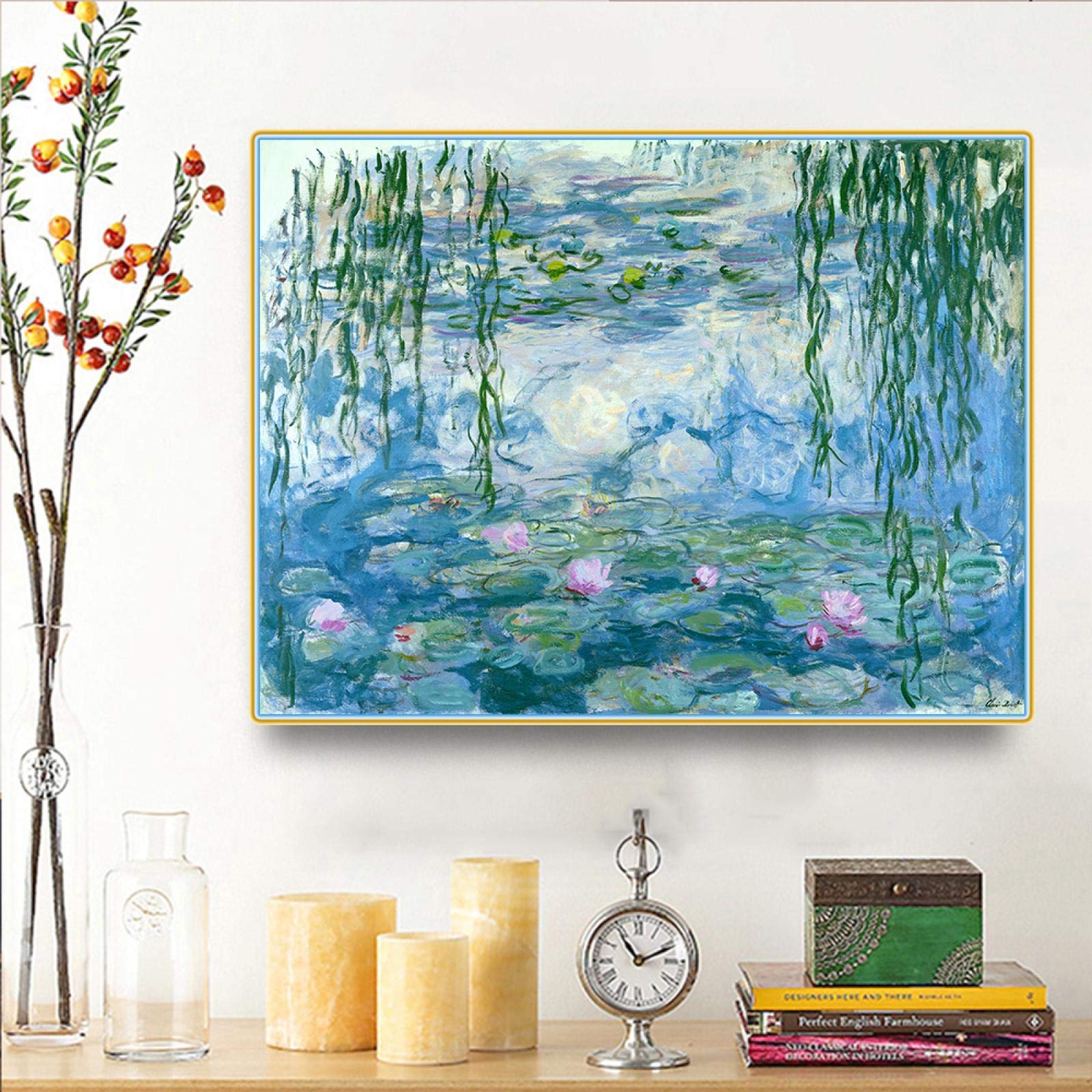額装済/睡蓮 1916/クロード モネ/ポスター/インテリア/アート 絵画風