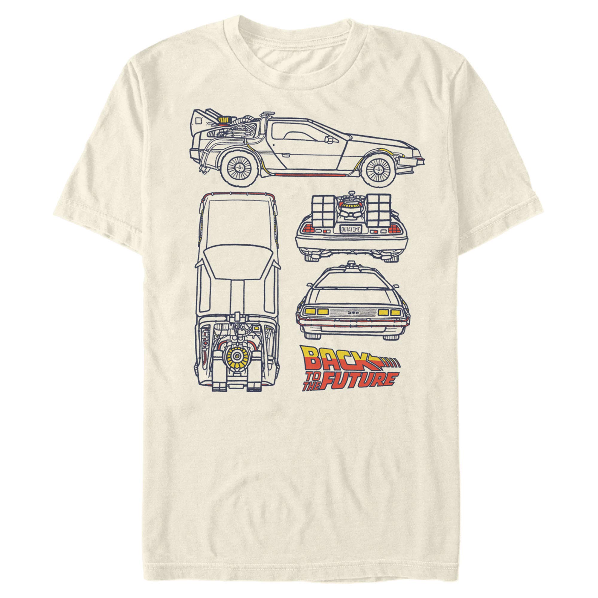 Amazon | Back To The Future メンズ デロリアン ブループリント