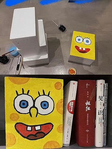 Miniatura 9 de Crafare Paquete de 5 bloques de espuma para manualidades de 12 x 6 x 1 pulgadas, rectángulo de ladrillo de poliestireno para artes, proyectos