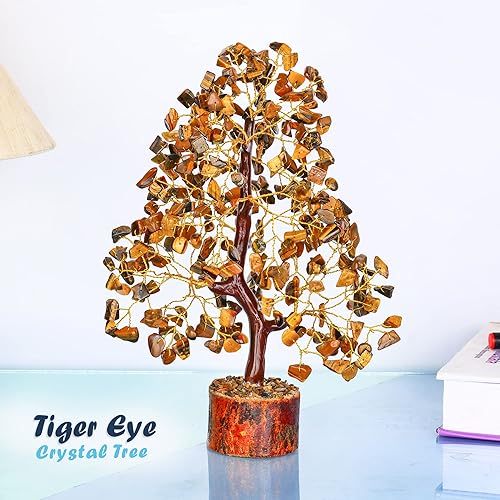 Miniatura 3 de YATHABI Cristal de ojo de tigre  Árbol de gemas  Árbol bonsái de piedra  Árbol de dinero de buena suerte  Piedra de chakras  Árbol espiritual  Árbol