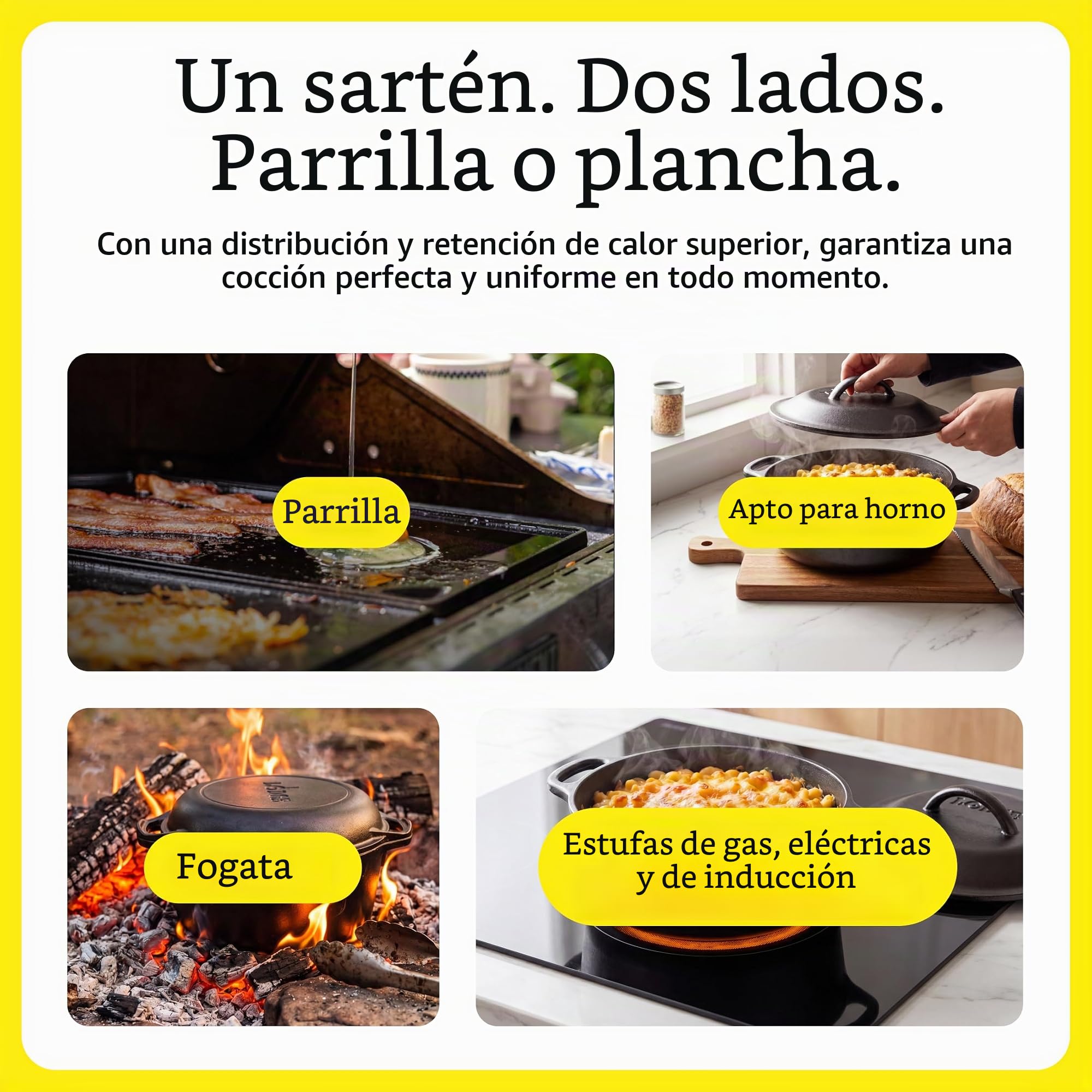 Plancha rectangular reversible 51x27cm