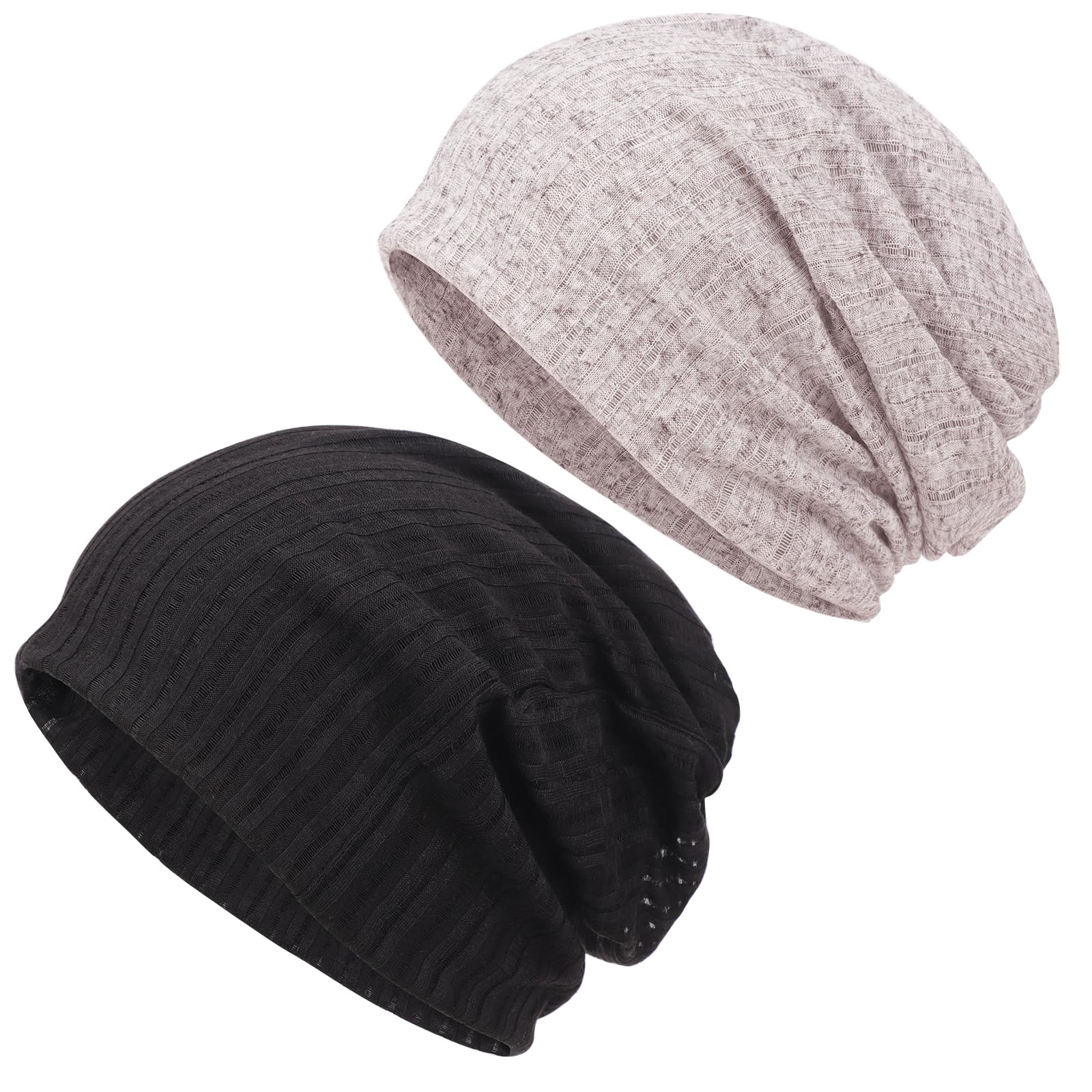 DRESHOW Slouchy Beanie Hat for Women Men Long Baggy Hip Hop Beanie Ski Skull Cap Chemo Headwear Solid Hipster Hat Elastic Sleeping Cap