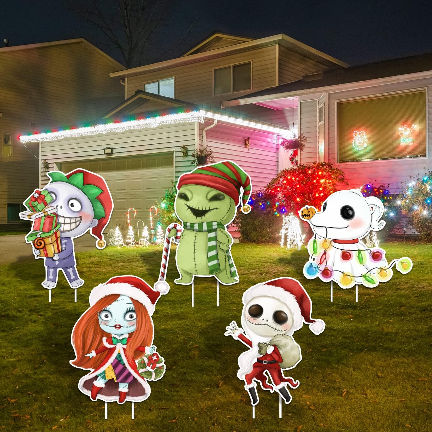 5PCS Christmas Outdoor Decorations Nightmare Before