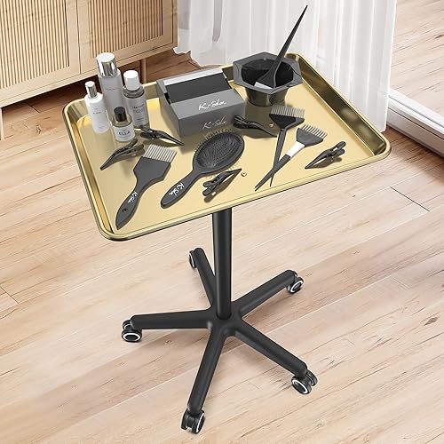 Miniatura 7 de Bandeja de salón para peluquería, carrito de salón para estilista de peluquería, carrito con ruedas, bandeja rodante de salón, estaciones de salón,
