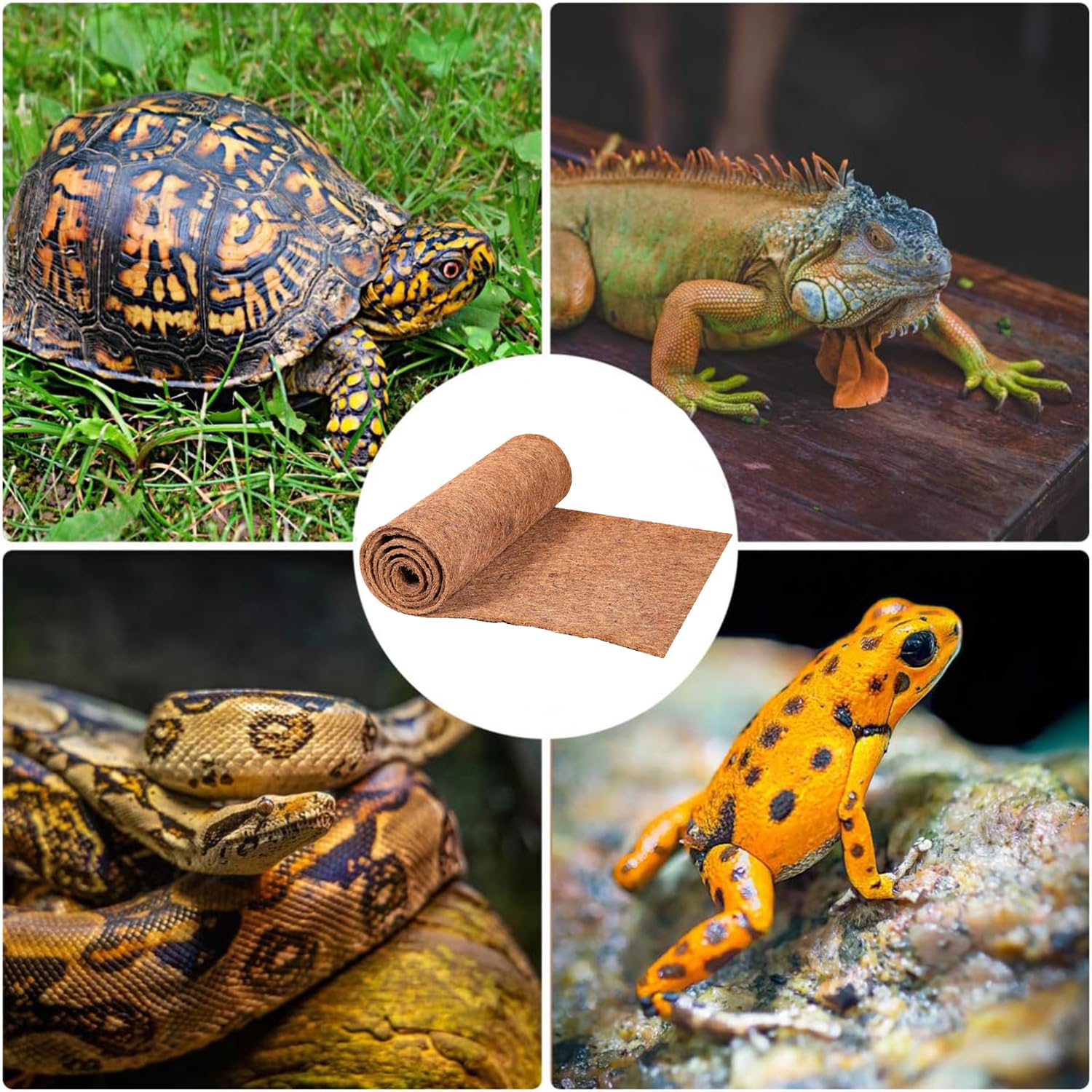 Tappeto In Fibra Di Cocco Per Rettili - Naturale, Traspirante, Lavabile, 100x30 Cm - Foto 2